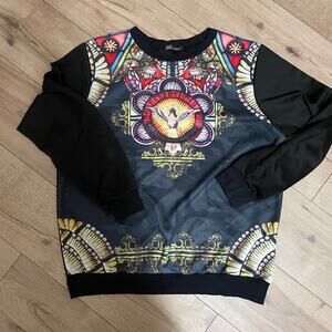 Crank Mens Pullover Size XXL USA Stained Glass Dove Holy Spirit
